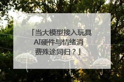 当大模型接入玩具 AI硬件与情绪消费殊途同归？